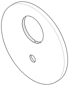 Dornbracht rosette for tub 091102250-33 091102250 D.150 x 9 mm matt black