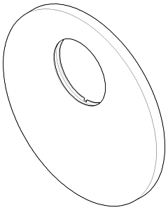 Dornbracht plaque de recouvrement UP-EHM 091102251-10 blanc mat