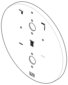Dornbracht rosette with symbols 091102269-99 091102269 D.150 x 9 mm Dark platinum mat