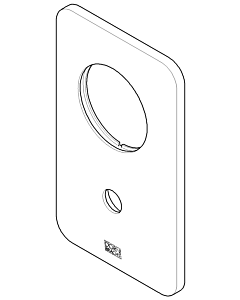 Dornbracht rosette for tub 091102301-06 091102301 150 x 90 x 9.3 mm matt platinum