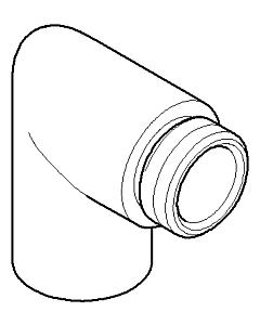 Dornbracht shower connector WFB-AP chrome 091103020-00 25.6 x 45 mm Chrome