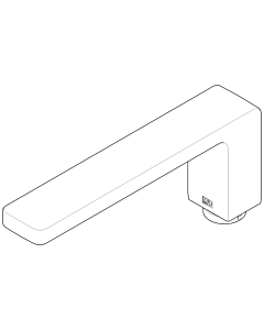 Dornbracht bec 215 mm baignoire - chr 091171041-00 chromé