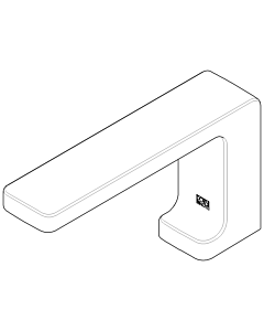 Dornbracht spout WT 3 holes 155 mm - 09117109510-06 matt platinum