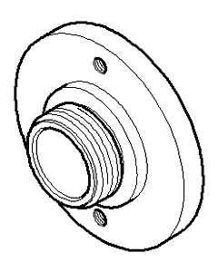 Dornbracht douille de verrouillage 091212053-99 091212053 D.34,5 x 15 mm Dark Platinum w