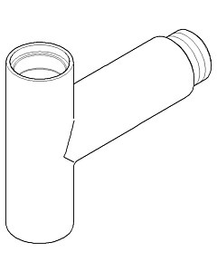 Dornbracht T-piece for shower column 091711052-06 matt platinum