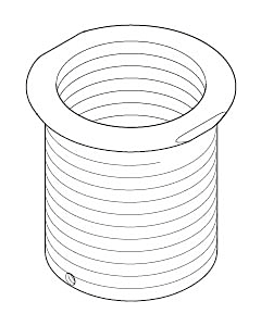 Dornbracht thread sleeve extension 25mm 09184007290 raw