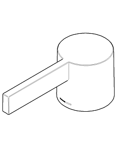 Dornbracht lever 47 mm WT- EHM - chr 092067003-00 140x90x90_chrom