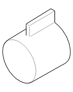 poignée Dornbracht D40 mm Therm. 092067006-08 platine