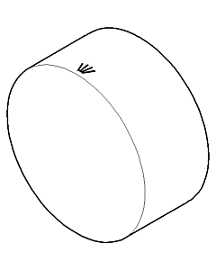 Dornbracht Griff für Umstellung 092074007-28 092074007 D. 60 x 29 mm messing gebürste