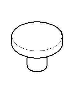 Dornbracht pull knob 092090050-00 092090050 D.21x16.5 mm chrome