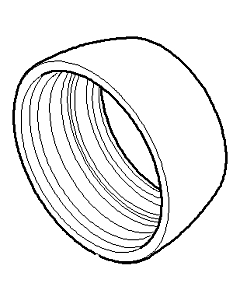 Dornbracht nut for side shower 092330027-47 champagne