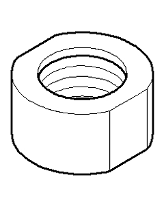 Dornbracht nut with key flat 092330035-06 27x25x14_platinum matt