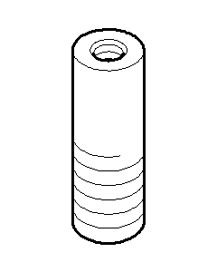 Dornbracht Halter. f. Griffhebel, gerade 092404048-08 platin