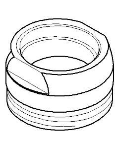 Dornbracht nut M40 x 2000 EHM - 092404104-00 chrome
