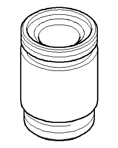 Dornbracht nipple 092404183-33 092404183 D.23 x 34.5 mm black matt