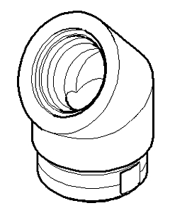 Dornbracht mamelon enfichable 52,5 degrés 092404188-00 40x20x20_chrom