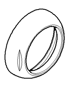 Dornbracht hood 092404204-06 092404204 D.32.5 x 9 mm matt platinum