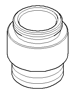 mamelon Dornbracht pour flexible de douche 092404245-47 champagne