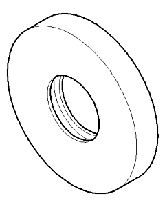 Dornbracht rosace laiton 092722003-09 D 22 x 9 mm laiton (or 23 carats)