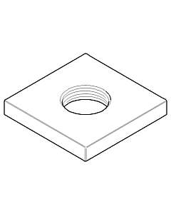 Dornbracht rosette 60 x 60 x 9 for 2-way 092767006-00 chrome