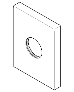 Dornbracht rosette, angular rain shower 092767009-06 matt platinum