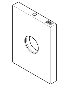 Dornbracht rosette wall connection head 092767010-00 130x90x35_chrom