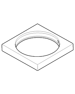 Dornbracht rosette tub no.- EHM- xS 092767011-00 60x60x9_chrom