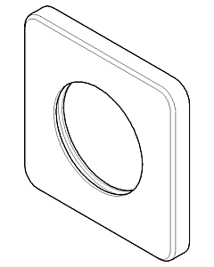 Dornbracht rosette mixer WT-WD EHM 092771001-00 100x95x20_chrom