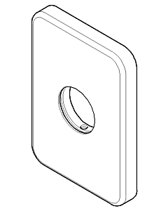 Dornbracht rosace - platine mat 092771004-06 130x85x35_platine mat