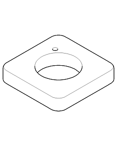 Dornbracht rosette 092771010-33 092771010 64 x 12 x 64 mm matt black