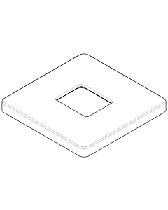 Dornbracht Rosette 092771011-06 092771011 131 x 12,5 x 131 mm platin mat