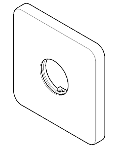 Dornbracht rosette interrupteur 2-3 voies 092771012-06 platine mat