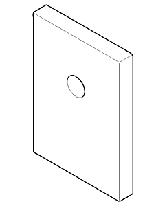 Dornbracht rosette WT-WB - 092773006-00 100x75x30_chrom