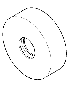 Dornbracht rosace poussoir 57x18 chromé 092789000-00 D 19 x 18 mm chromé