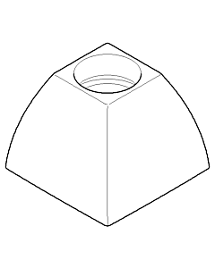 Dornbracht Ros. concealed valve Square chrome 092791004-00 092791004 58 x 45 x 58 mm chrome