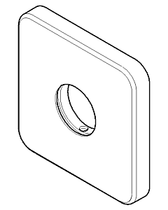 Dornbracht Rosette 092796001-33 092796001 63 x 63 x 9mm schwarz matt