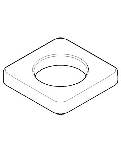 Dornbracht Rosette 092796019-00 092796019 63 x 63 x 9,5mm chrom