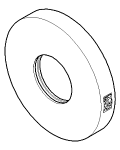 Dornbracht rosette for wall binding - 092797015-06 60 x 60 x 25_platinum matt