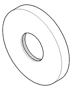 Dornbracht Rosette Kneippanschluss - 092797020-00 90x80x250_chrom