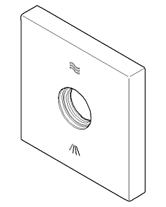Dornbracht rosace D48 mm 092798021-00 chromé