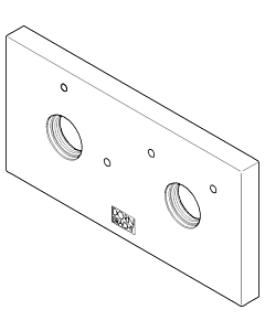 Dornbracht 2-hole plate 092798022-06 matt platinum