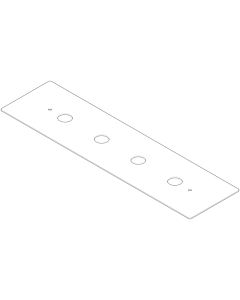 Dornbracht cover plate 4-hole perfe 092801014-00 chrome