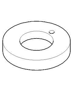 Dornbracht Ring mit Loch 55x10 chrom 092810112-00 ET 092810112 D 55 x D 27,3 x 10 mm Chrom