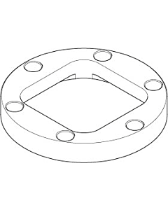raccord de masse à bride Dornbracht - 093011122-07 nickelé brut