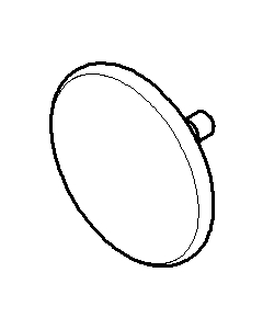 Dornbracht Zierkappe messing 093030064-09 25,5 x 15 mm Messing (23kt Gold)