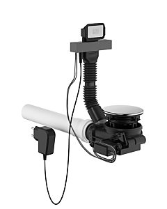 Raccord de vidange et de trop-plein électrique Dornbracht 10410004-86 en acier inoxydable brossé