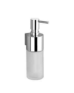 Distributeur mural Dornbracht 83435970-93, flacon en cristal, finition mate, chrome brossé