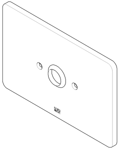 Dornbracht plaque de recouvrement, PBV complet 90110109000-00 chromé