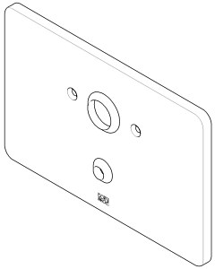 Dornbracht plaque de recouvrement, PBV complet 90110109100-00 chromé