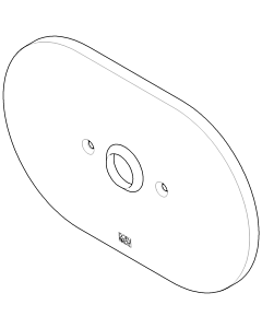 Dornbracht cover plate 90110205500-06 matt platinum